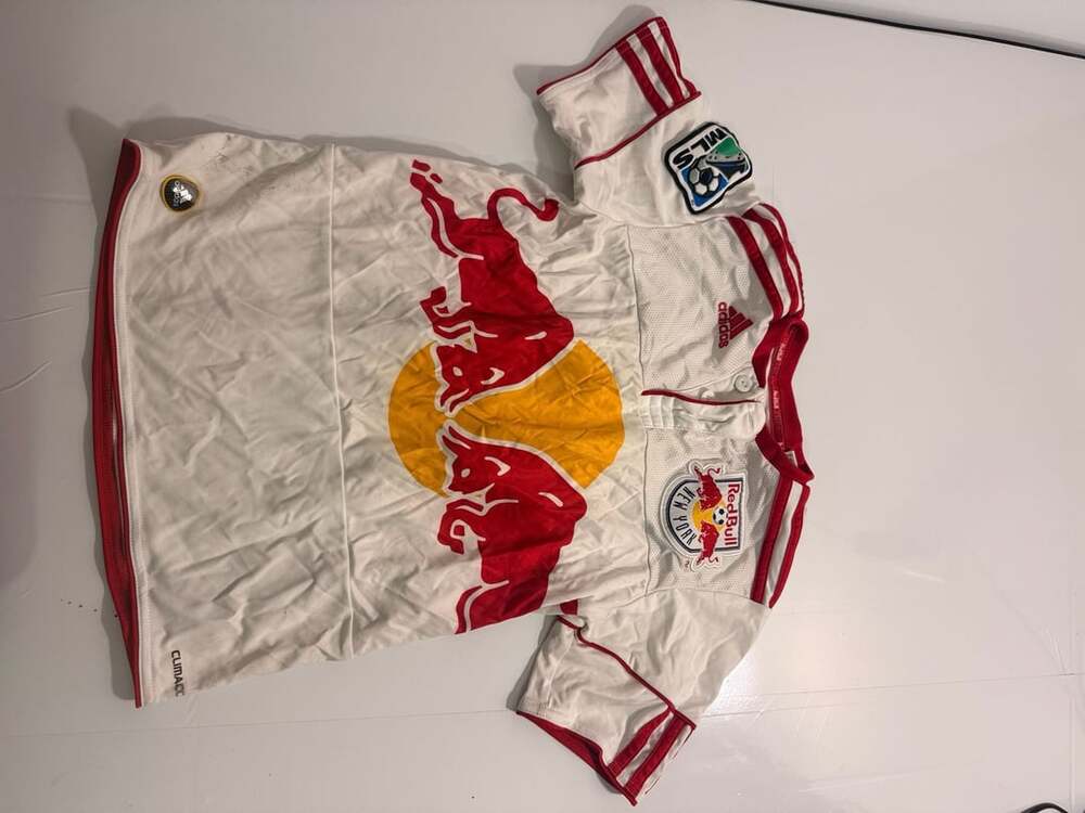 Adidas New York Red Bulls Soccer Jersey Size S White MLS Football Shirt